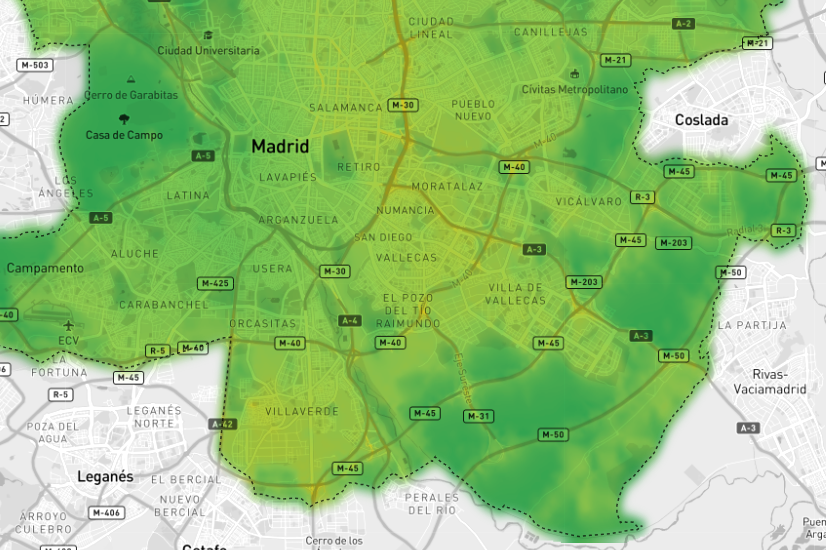 Madrid urban air quality viewer preview